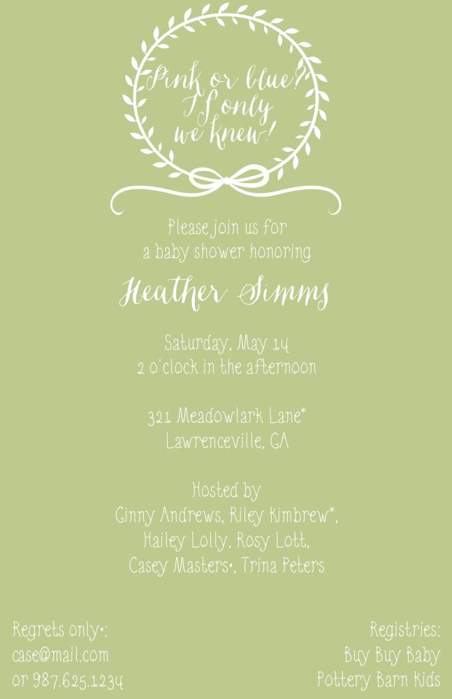 Delicate Wreath Invitation