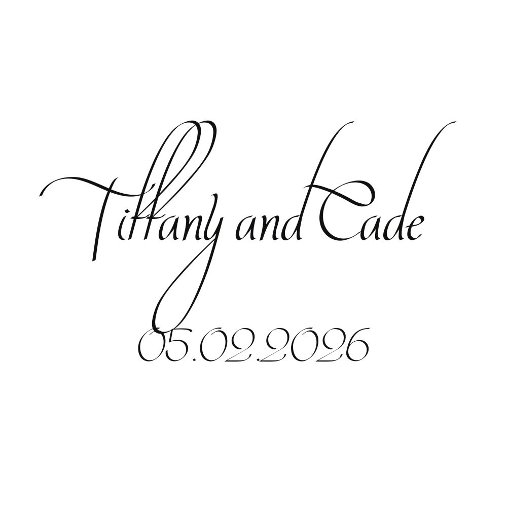 Calligraphy Square Gift Sticker 