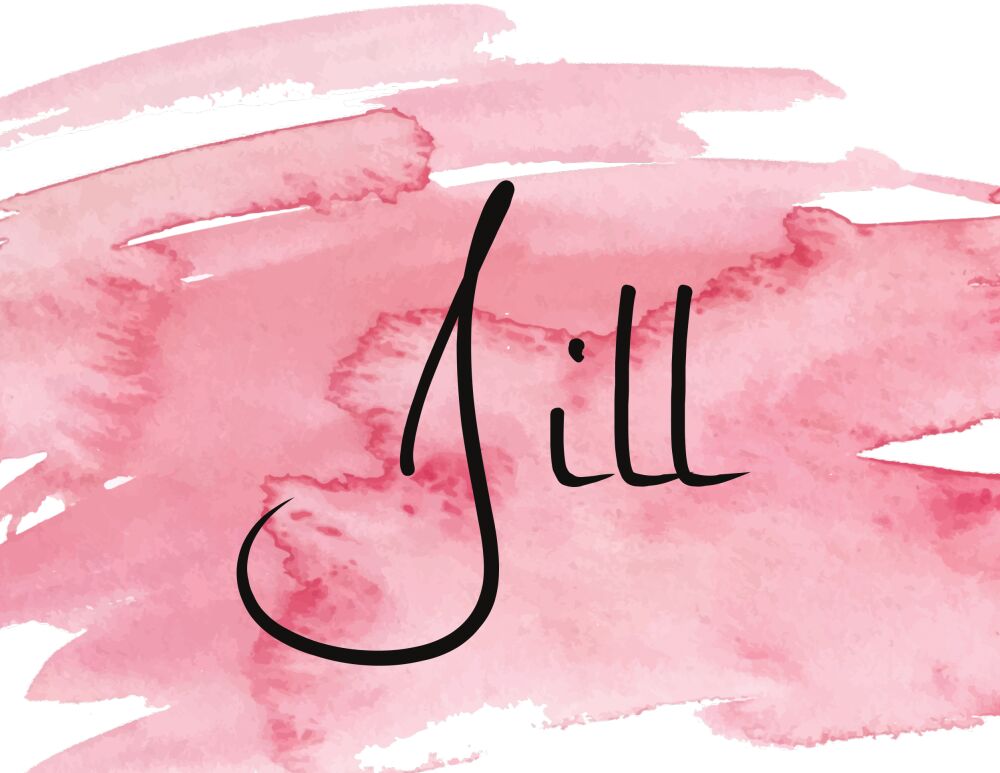 Pink Watercolor Folded Note