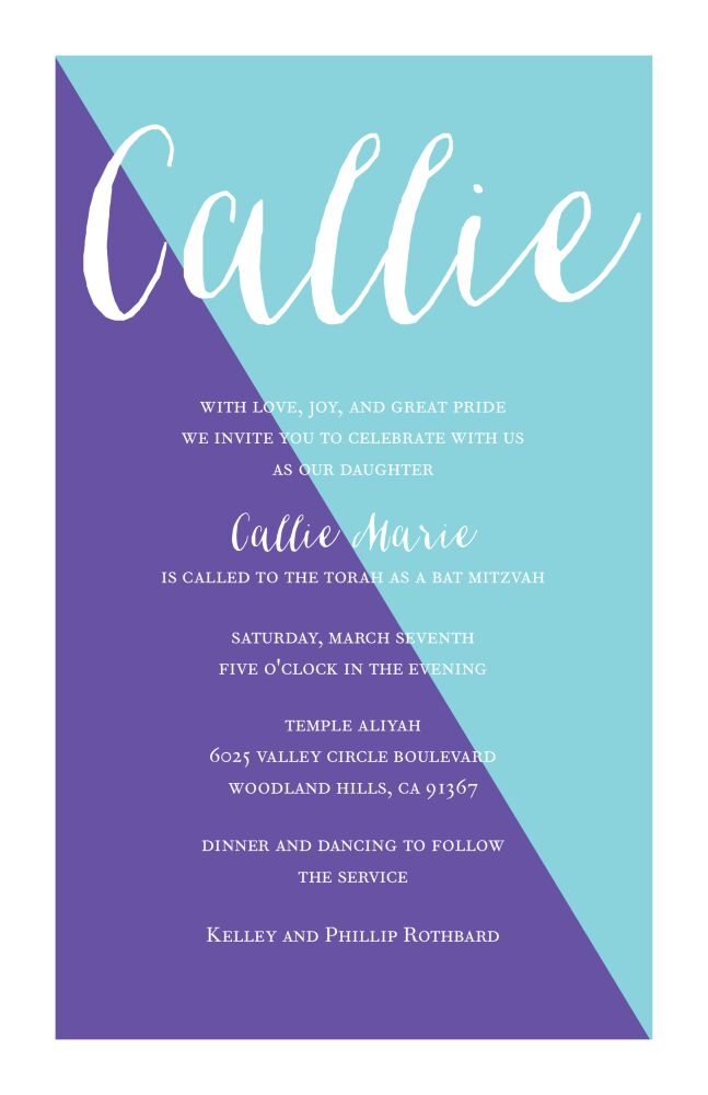 Color Slice Invitation