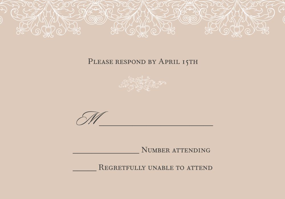 Lace Reply Card
