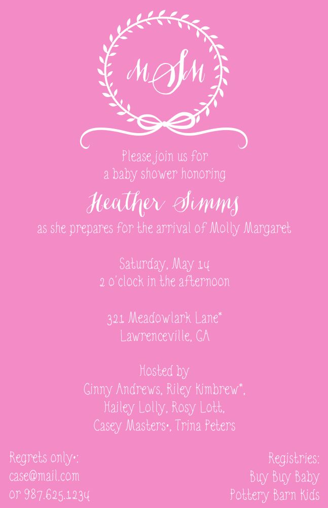 Delicate Wreath Invitation