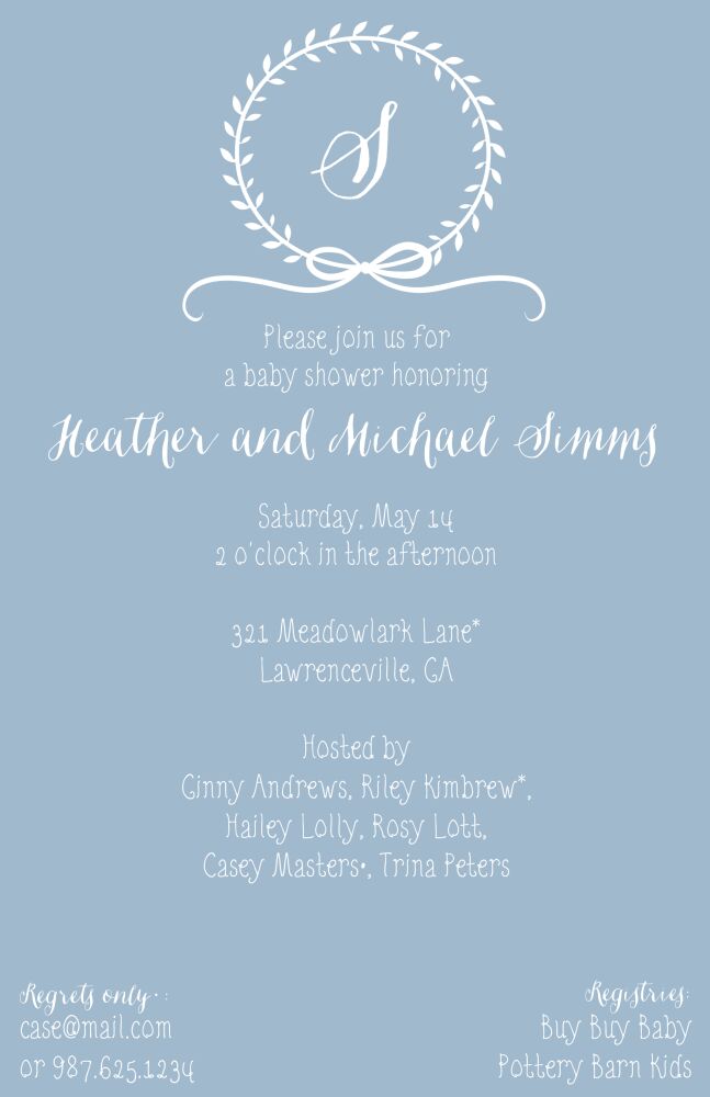 Delicate Wreath Invitation