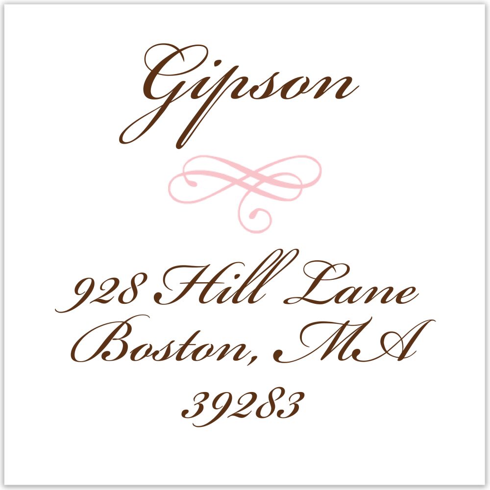 Elegant Square Return Address Label