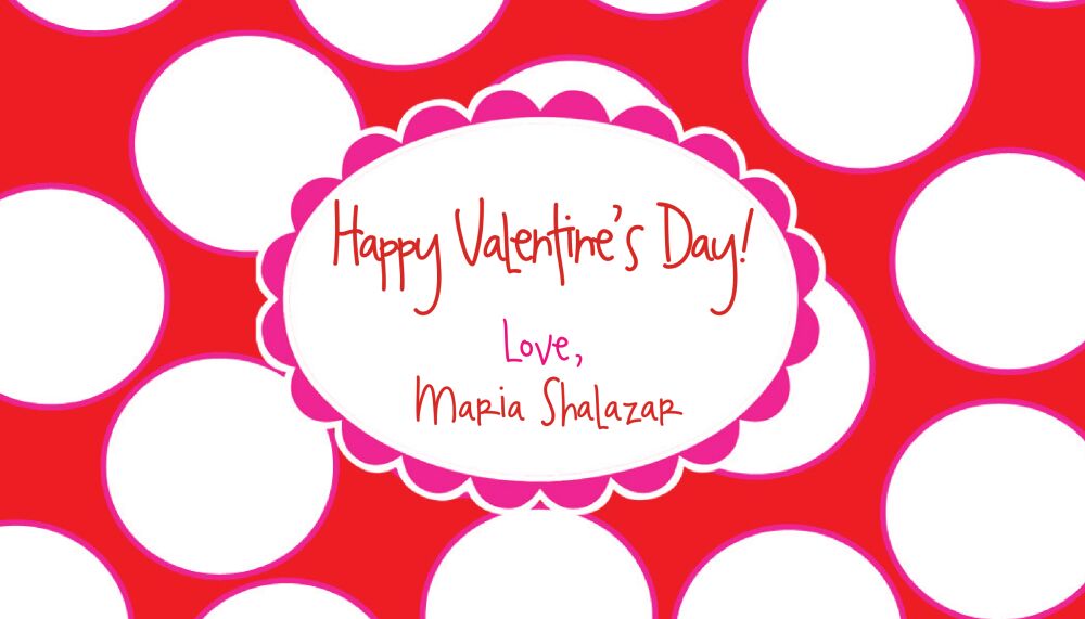 Valentine's Polka Dot Treat Bag and Topper