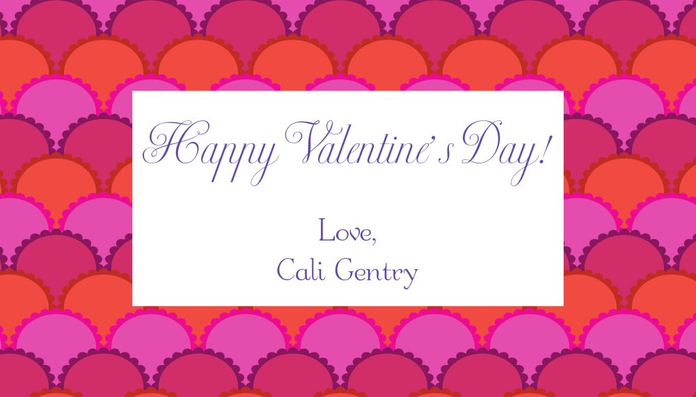 Valentine's Pastel Waves Treat Bag and Topper