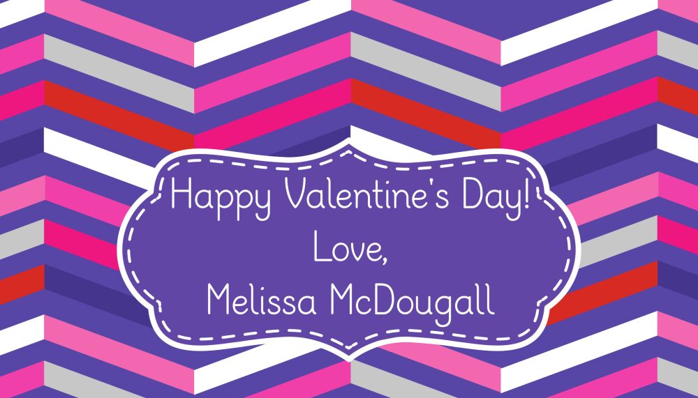 Valentine's Herringbone Treat Bag and Topper