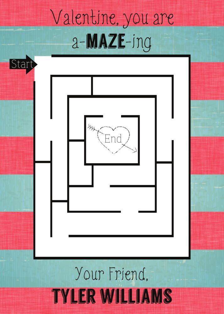 A-maze-ing Valentine Card
