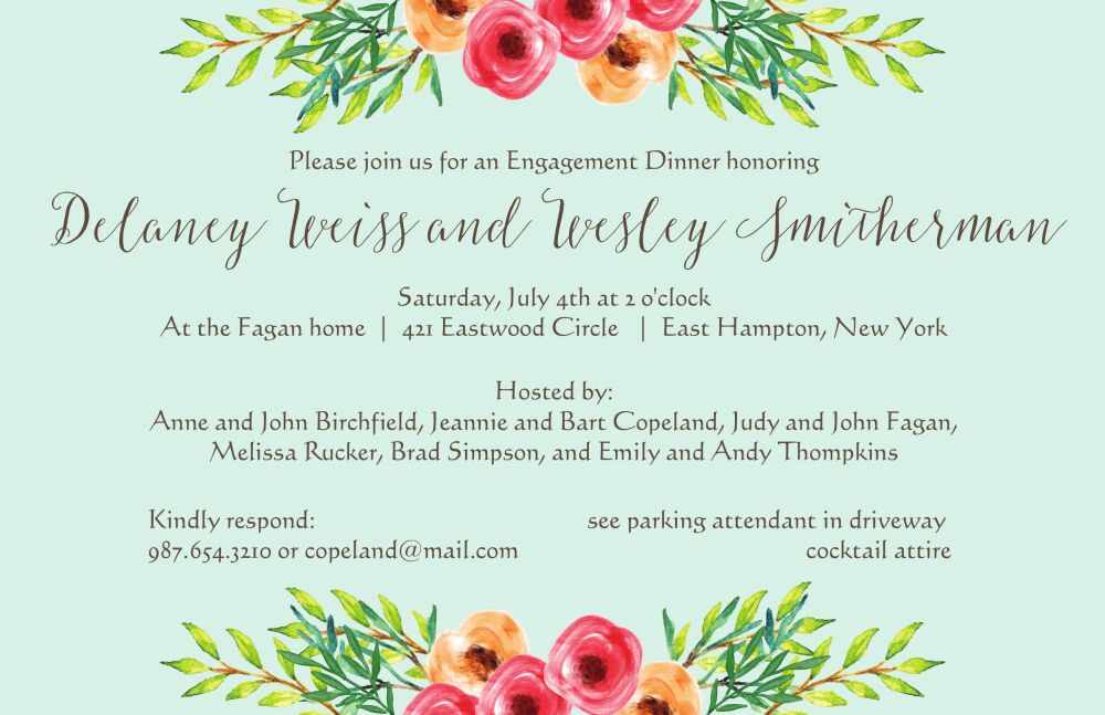 Flowery Bundles Invitation