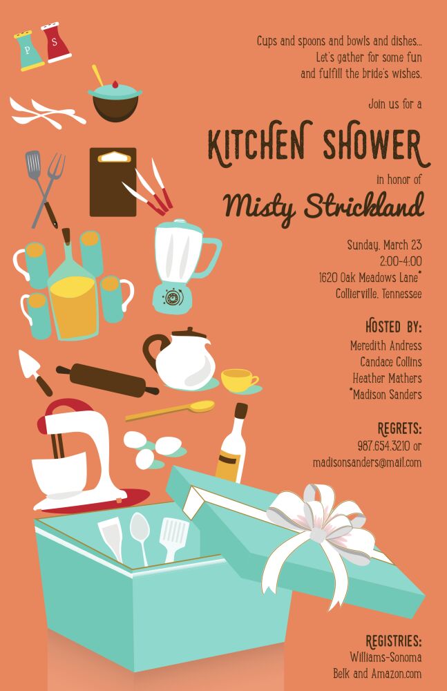 Open Kitchen Gift Box Invitation