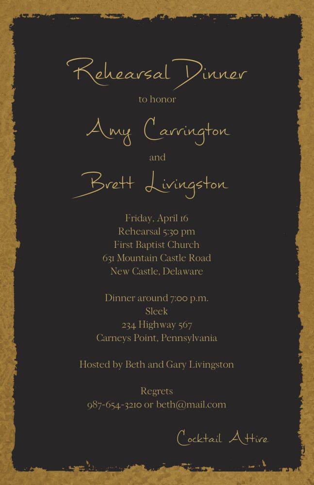 Brushed Edge Foil Invitation