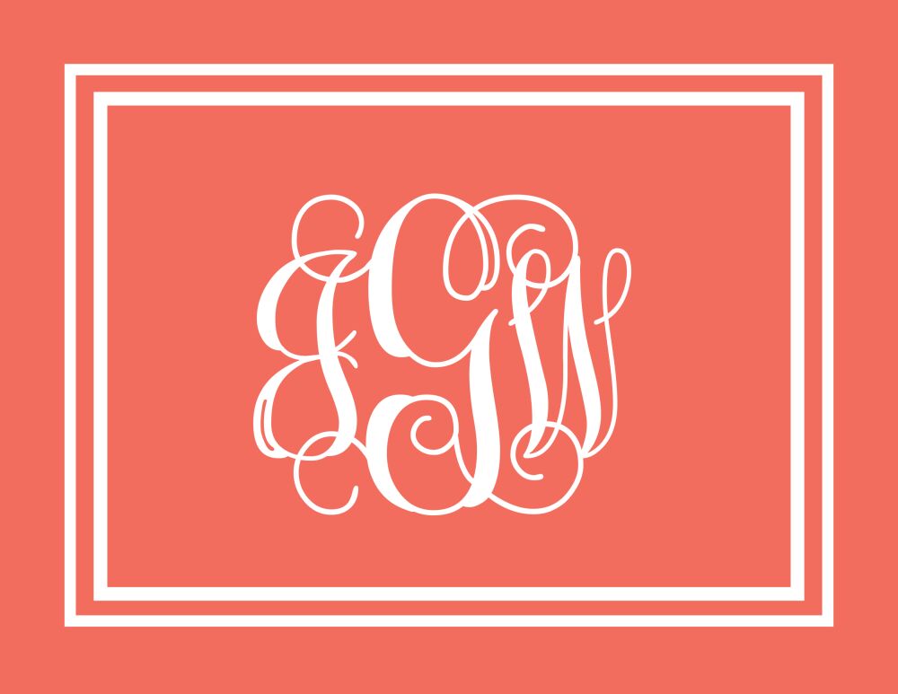 Coral Folded Note