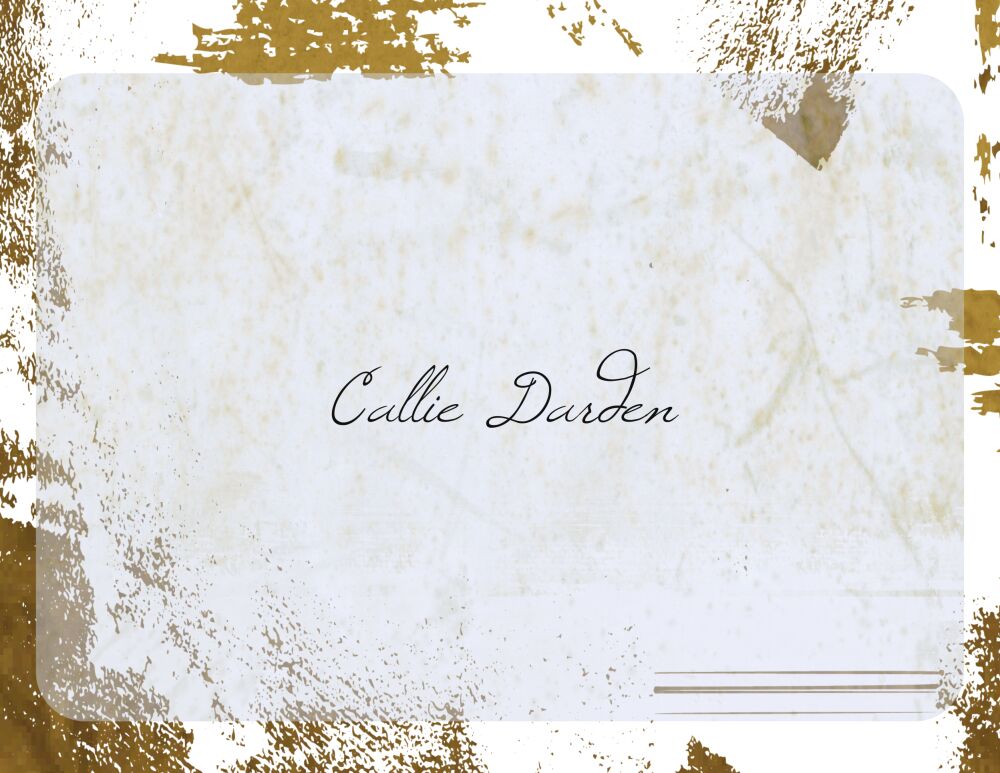 Gold Brushstroke Folded Note