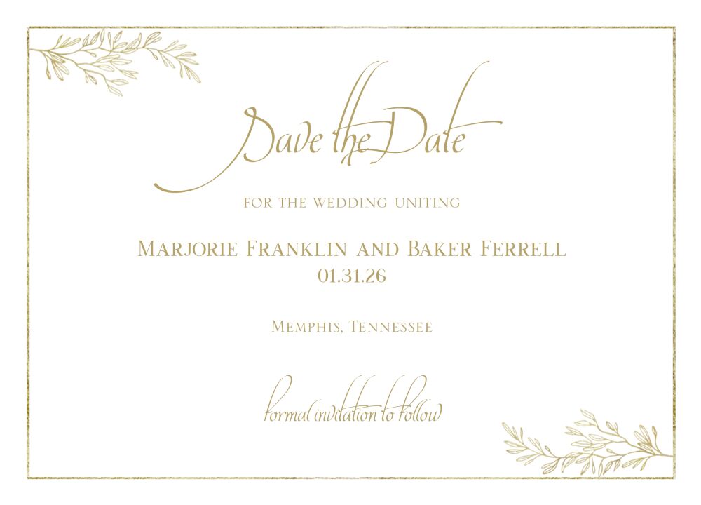 Branches Save the Date