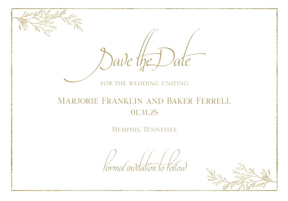 Branches Save the Date Magnet