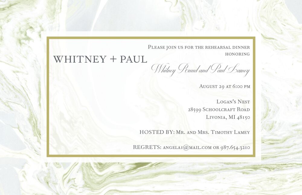 Soft Marble Invitation