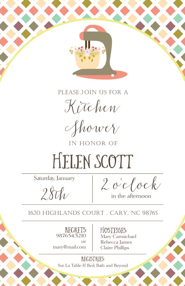 Kitchen Mixer Invitation