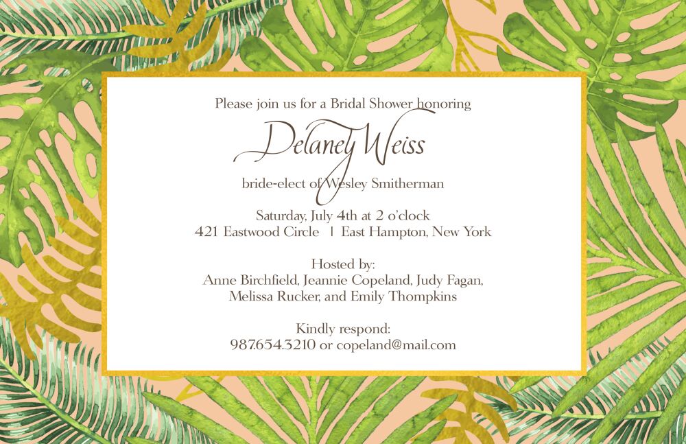 Fronds Invitation