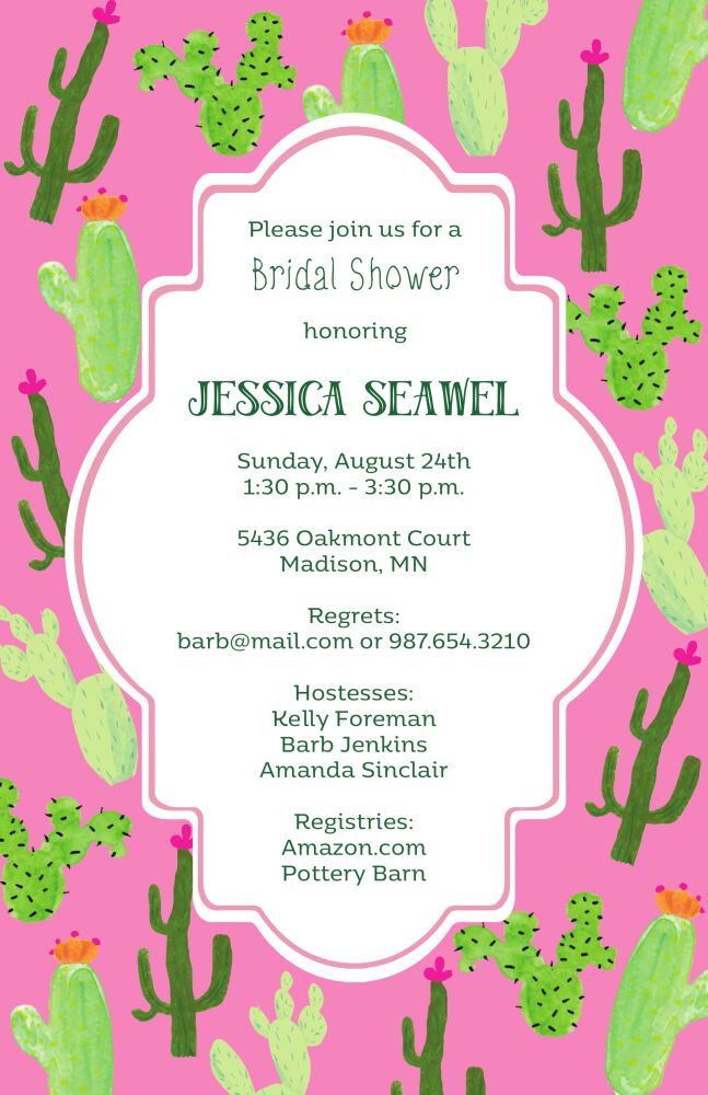 Cactus Invitation