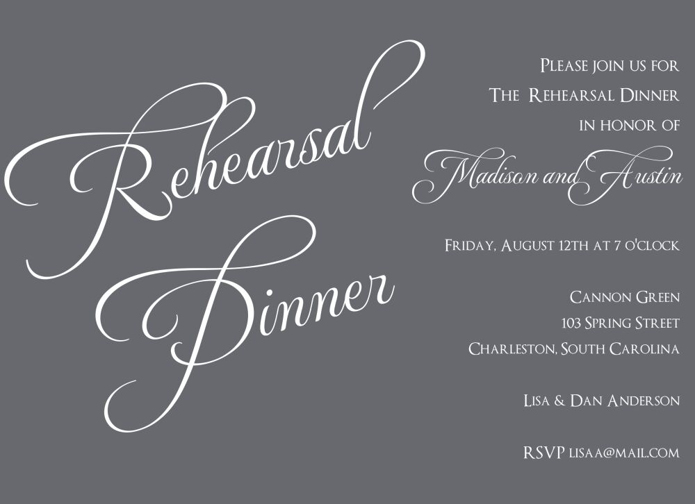 Rehearsal Dinner Invitation