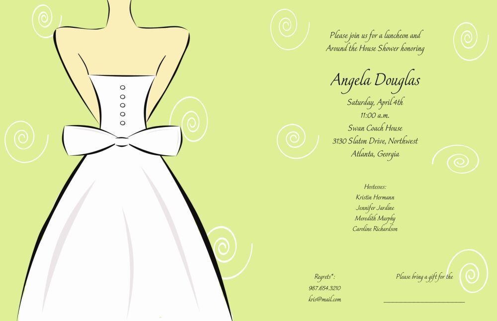 Wedding Dress Invitation