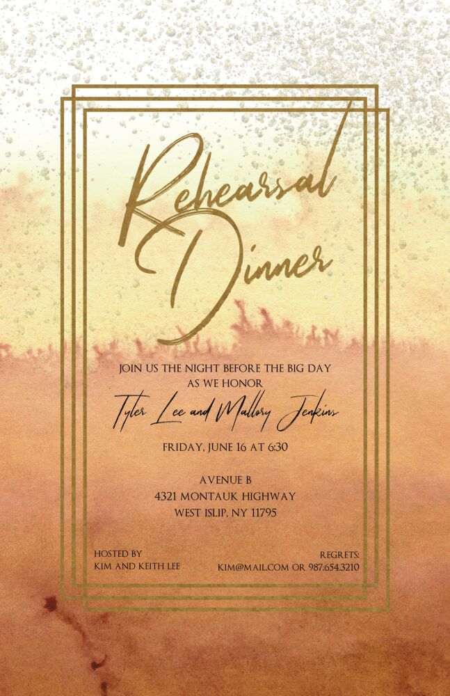 Sunset Rehearsal Dinner Invitation