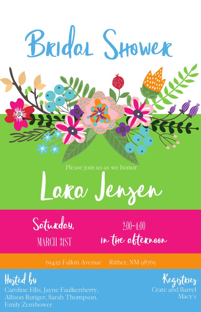 Botanical Bridal Shower Invitation