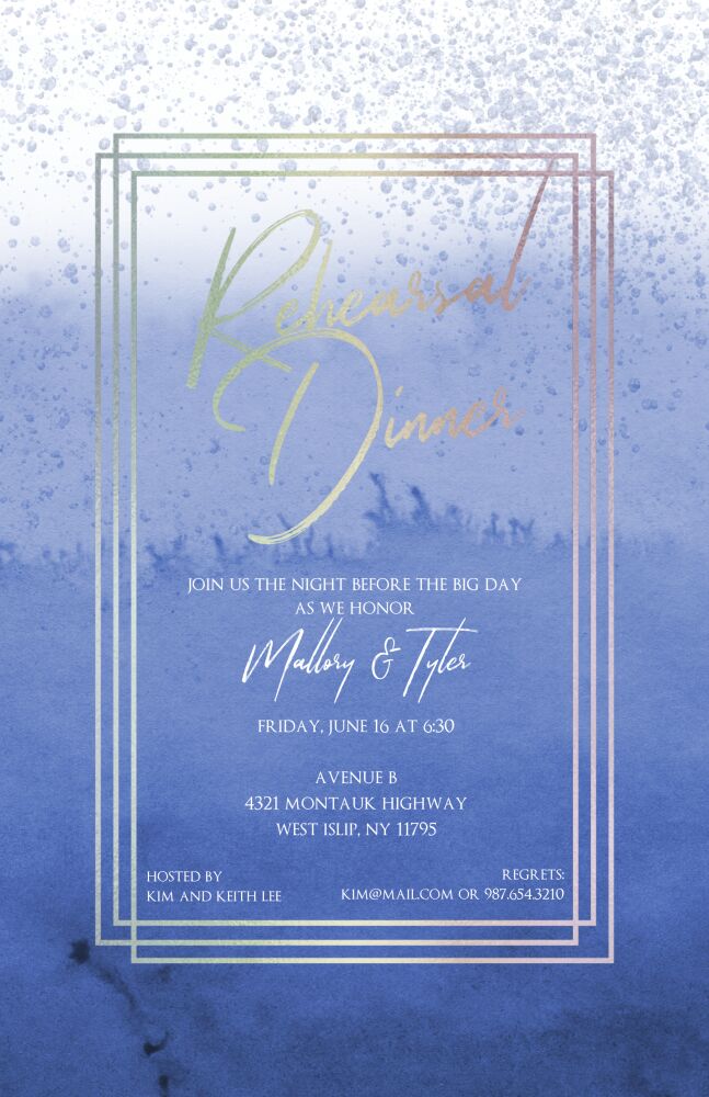Twilight Rehearsal Dinner Invitation