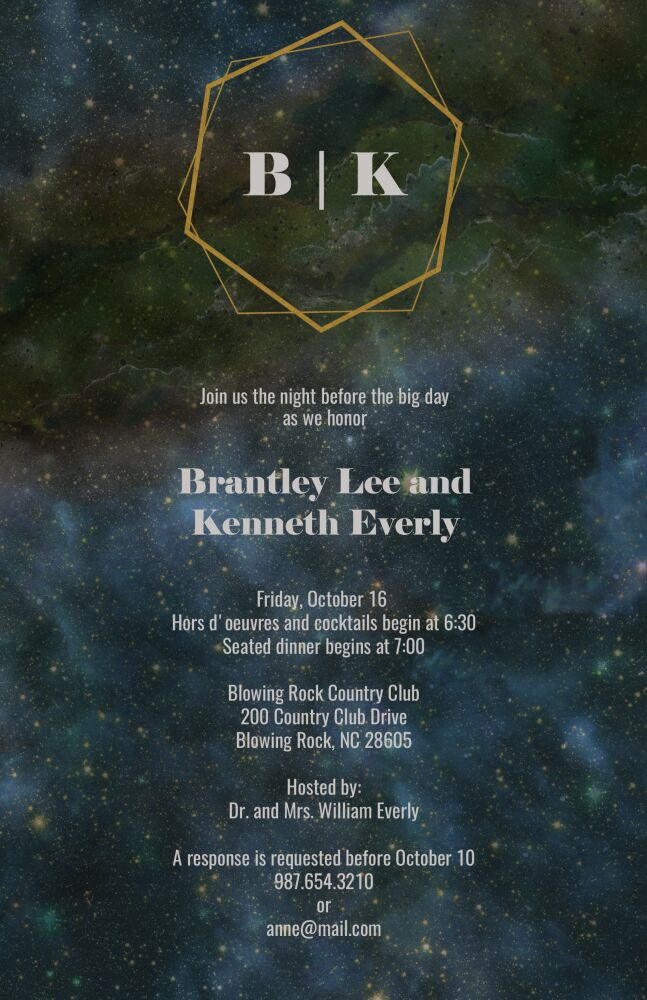 Starry Galaxy Invitation