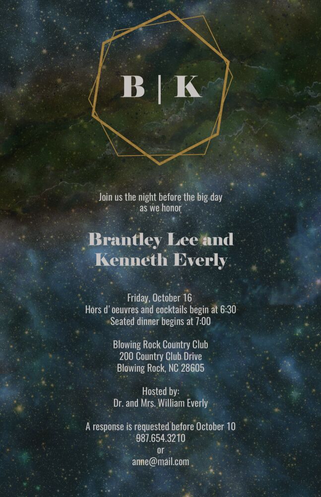 Glowing Galaxy Invitation