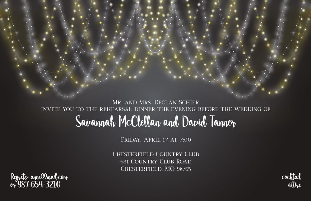 Midnight Fairy Lights Invitation