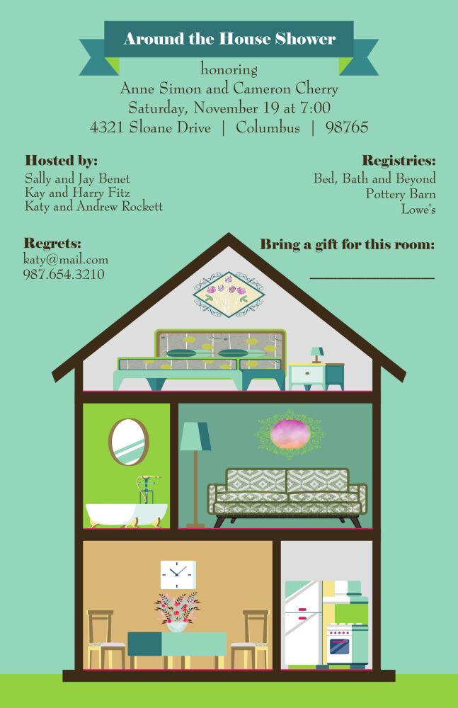 Around The House Shower Invitation