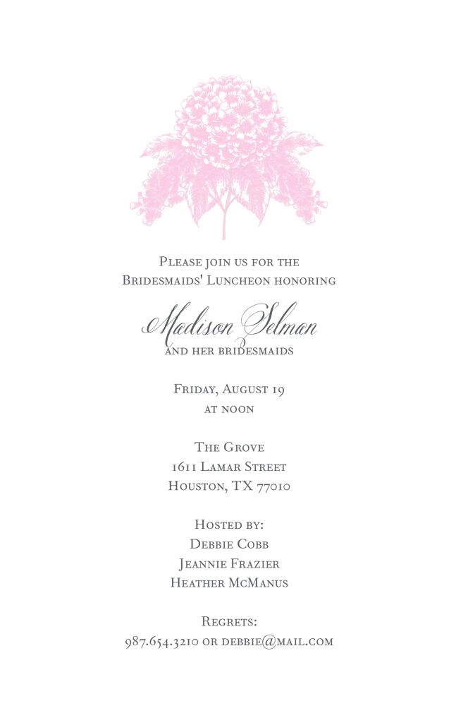Pastel Hydrangea Invitation