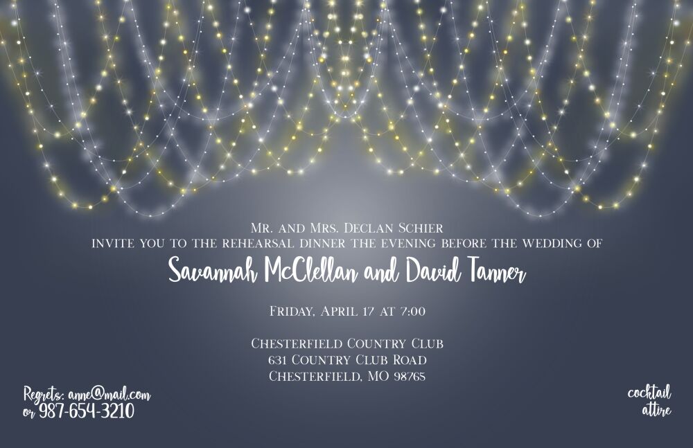 Evening Fairy Lights Invitation