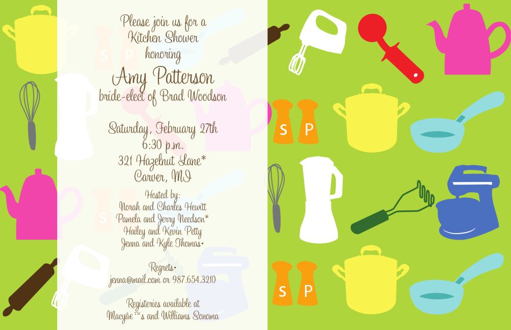 Kitchen shower invitation