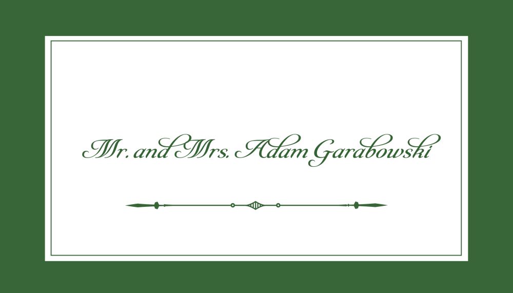 Simply Sophisticated Green Enclosure Card