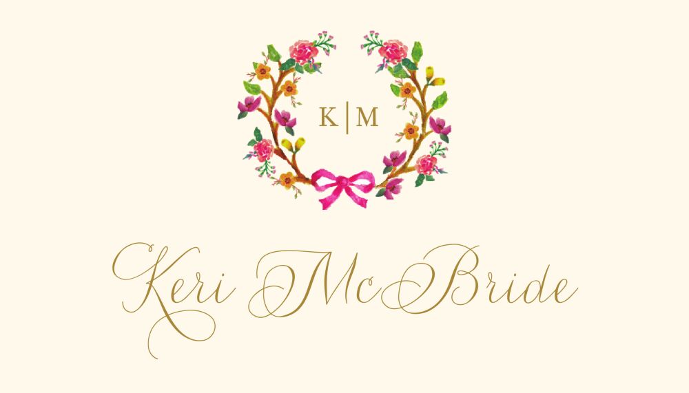 Flowery Wreath Enclosure Card