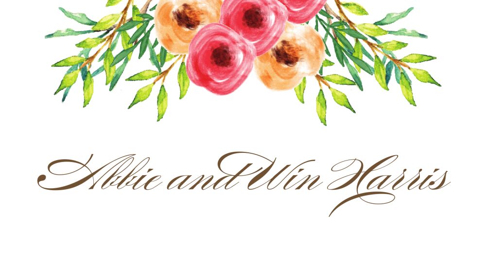 Watercolor Florals Enclosure Card