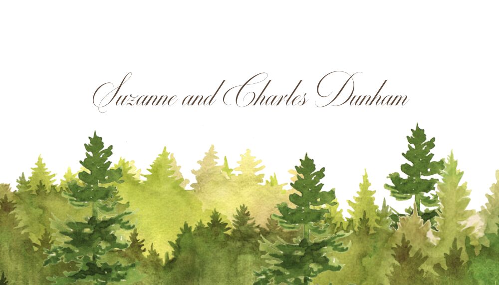 Watercolor Forest Enclosure Card