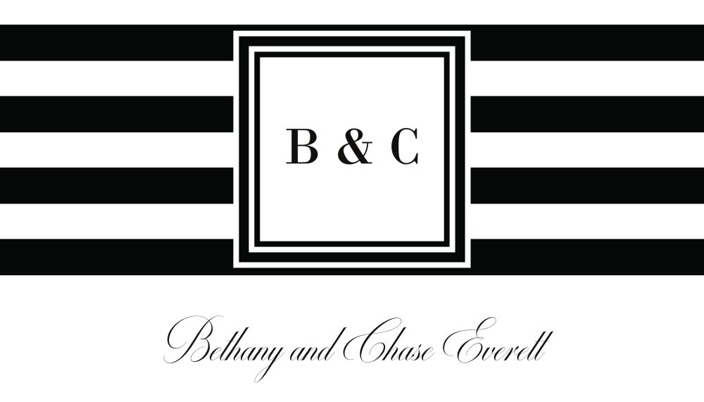 Black and White Stripes Enclosure Card 