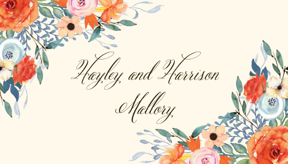 Fresh Floral Enclosure Card