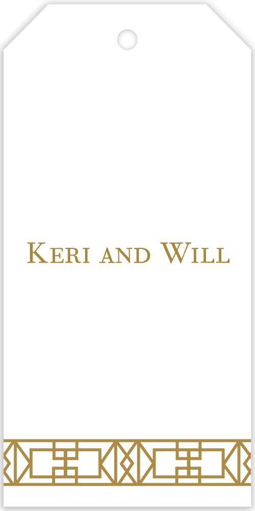 Art Deco Hanging Gift Tag