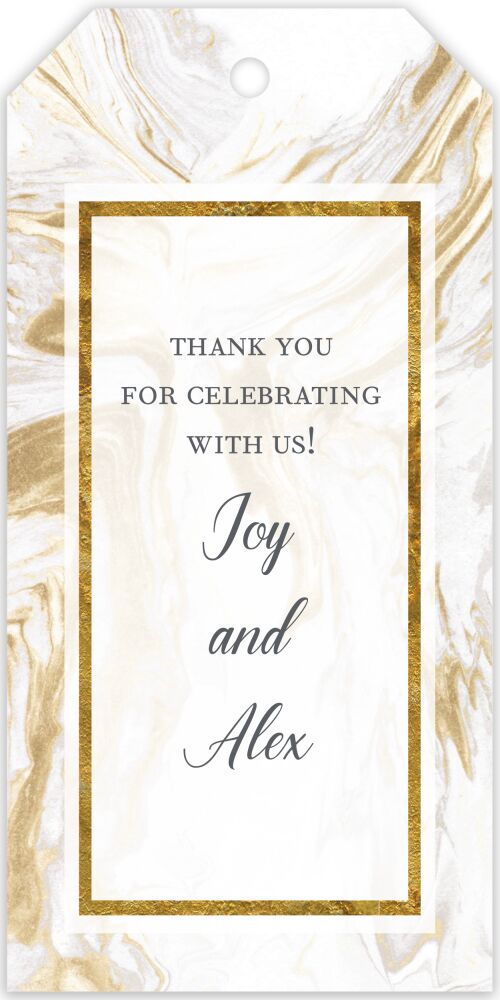 Marbled Elegance Gift Tag