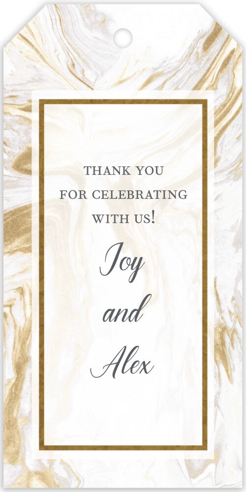 Lustrous Marble Foil-Pressed Gift Tag