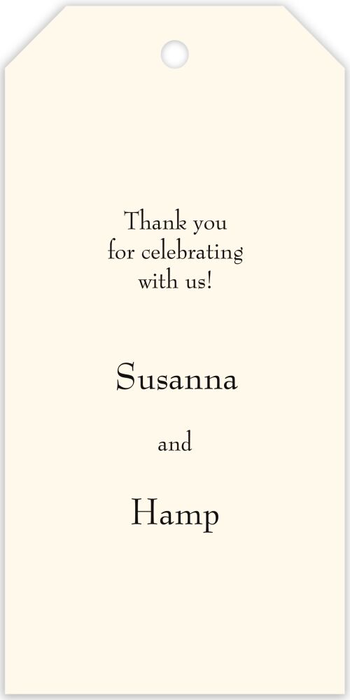 Slanted Script Gift Tag