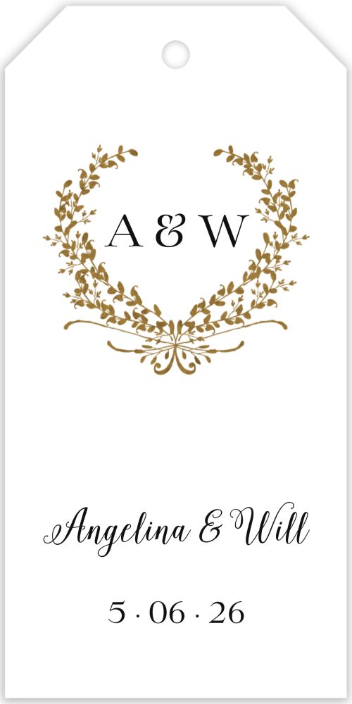 Gleaming Wreath Foil-Pressed Gift Tag