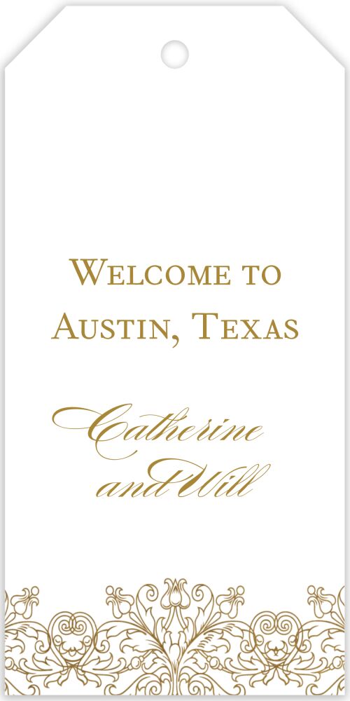 Gilded Lace Foil-Pressed Gift Tag