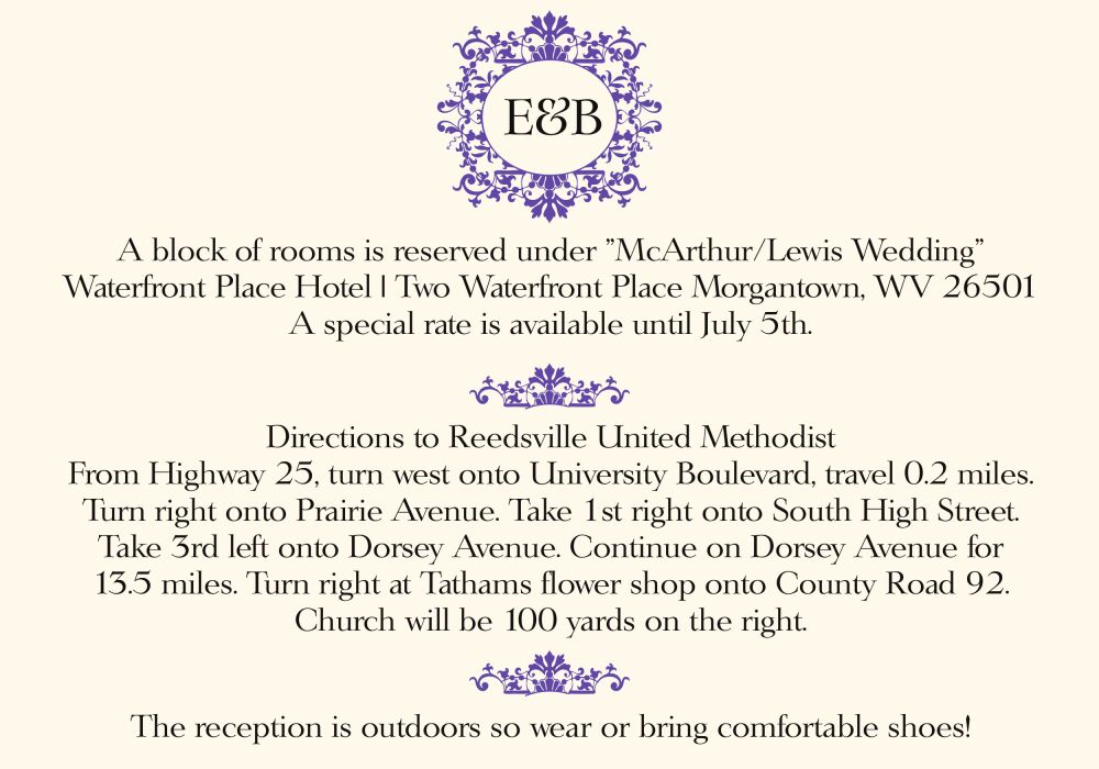 Graceful Purple Frame Accessory Card