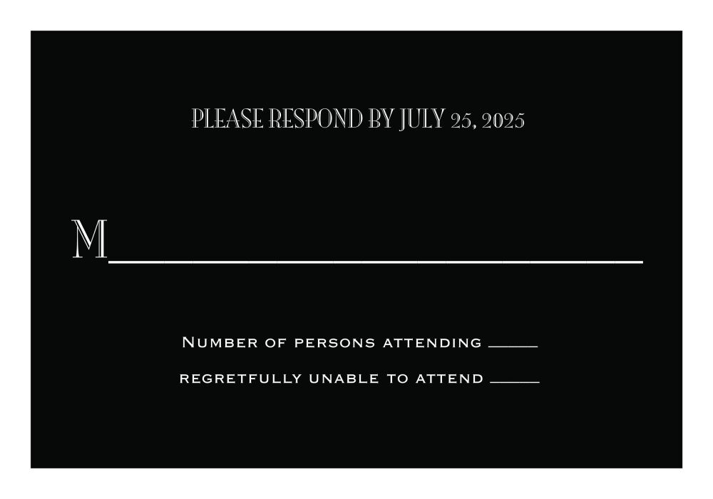 Black Svelte Reply Card