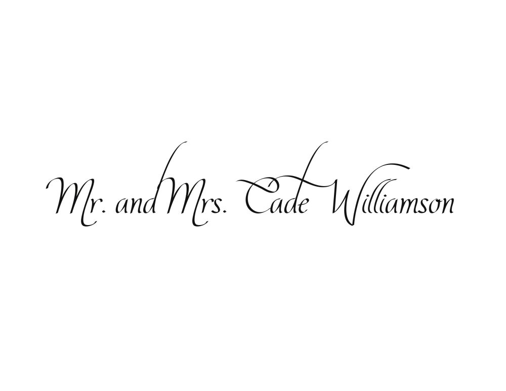 Calligraphy Folded Notecard